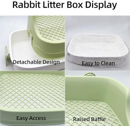 Tfwadmx Rabbit Litter Box Bunny Potty Training Litter Boxes Corner Toilet