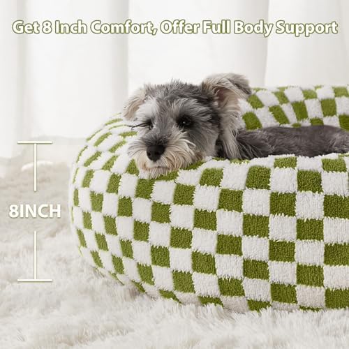 BFPETHOME Small Washable Cozy Donut Dog Beds for Dogs