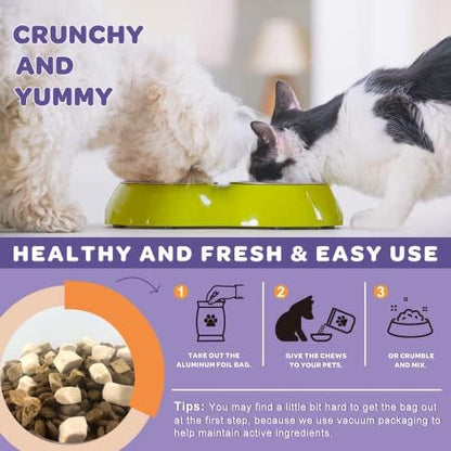 NATURE TARGET 6 Billion Freeze Dried Probiotics for Dogs, 120 Bites