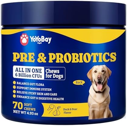 Probiotics for Dogs, Dog Gut, Immune & Skin Health Support Supplement