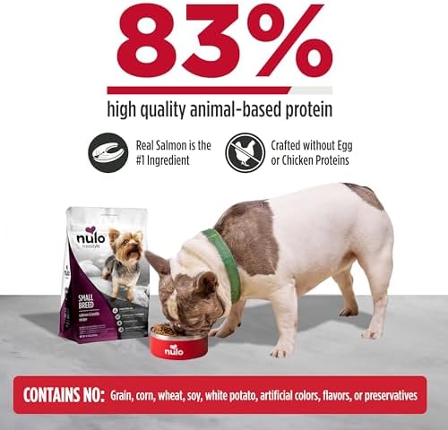 Nulo Freestyle Small Breed Dog Food Dry - Salmon & Lentils, Puppy & Adult Grain Free Dog Food, Natural, High Protein, Smaller Sized Kibble with BC30 Probiotic for Healthy Digestion Support, 14lb