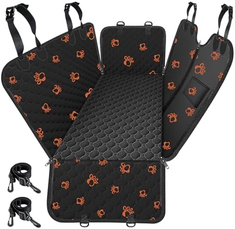 Mancro Dog Car Seat Cover for Back Seat, Waterproof Dog Hammock for Car