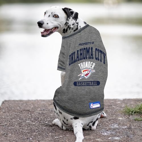 Pets First NBA Licensed Hoodies & T-shirt for Dogs & Cats, Oklahoma City Thunder, Medium