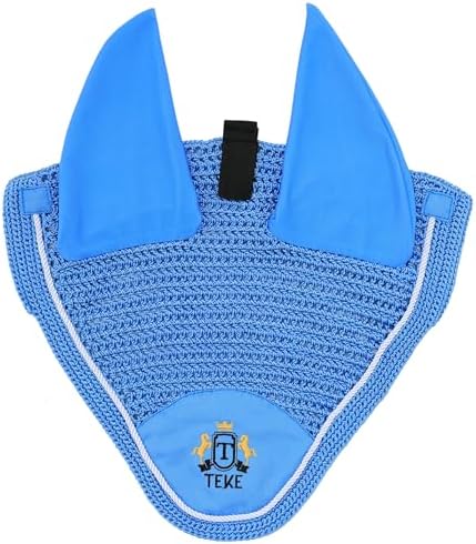 T TEKE Gorgeous Horse Ear Bonnet, 68% Viscose + 32% Acrylic Hand Crocheted mesh with Stylish Piping, Spandex Ears