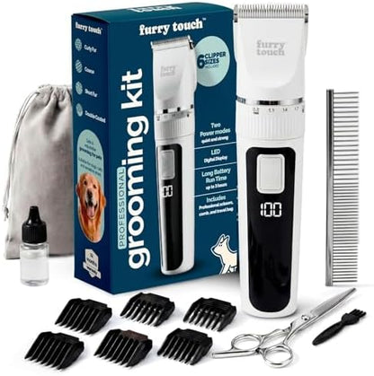 Dog Clippers, Dog Hair Trimmer & Cordless Dog Grooming Kit