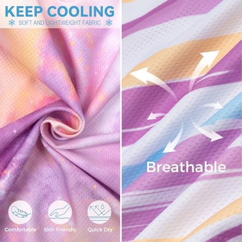 cyeollo 2Pack Dog Cooling Shirts Evaporative Dog Cooling Vest, M, Purple