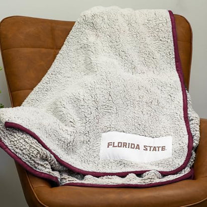 Logo Brands Officially Licensed NCAA Unisex Frosty Fleece Blanket, One Size, Team Color