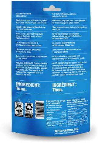 PureBites Tuna Freeze Dried Cat Treats, 0.88Oz | 25G - Value Size (Pack of 2)