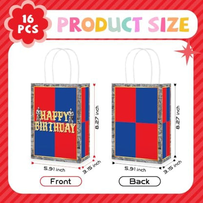 16Pcs Medieval Birthday Party Favor Bags Medieval Knight Goodie Bags