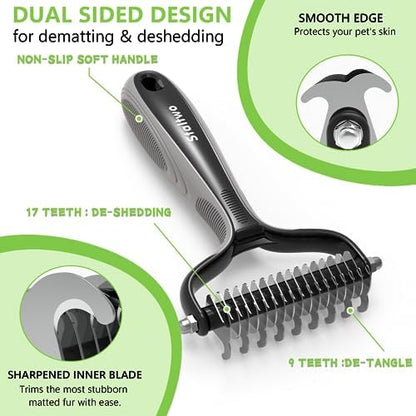 Staltwo Deshedding Dog Brush, Deshedding Undercoat Brush for Dog&Cat