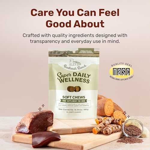 Badlands Ranch Super Daily Wellness Soft Chews for Dogs, 60 Chews