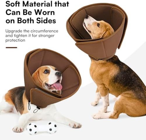 Queenmore Soft Recovery Cone for Small Dogs, Adjustable Comfy Dog Cone