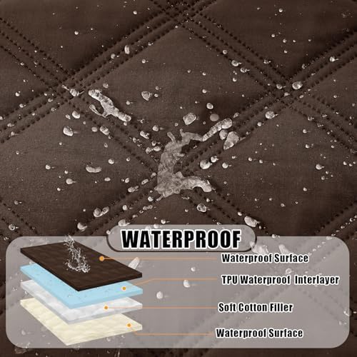 Smiry Waterproof Dog Bed Cover, Reversible Pet Blanket for Sofa Couch