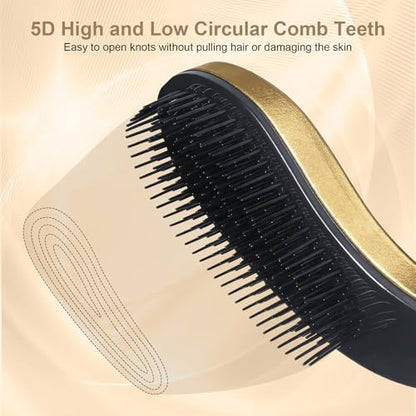 Small Dog Brush, Skin-friendly Soft Bristles (Rose Gold)