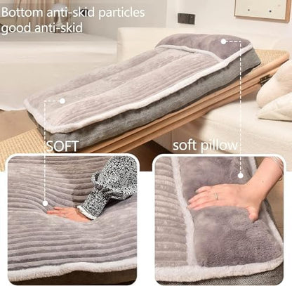 Dog Bed for Large Dogs, Dog Mattress with Pillow for Crate Kennel, Sofa pet Bed, Super Soft pet Bed for Medium, Jumbo, Small Dogs Breeds (Grey, Large:(36"x27"x3")