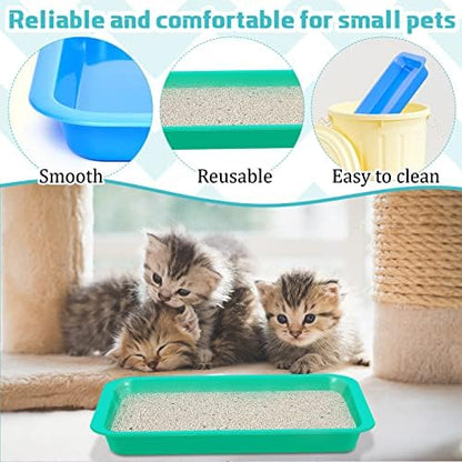 3 Pcs Kitten Litter Pan Classic Color 15.1 x 12 x 1.4 Inch