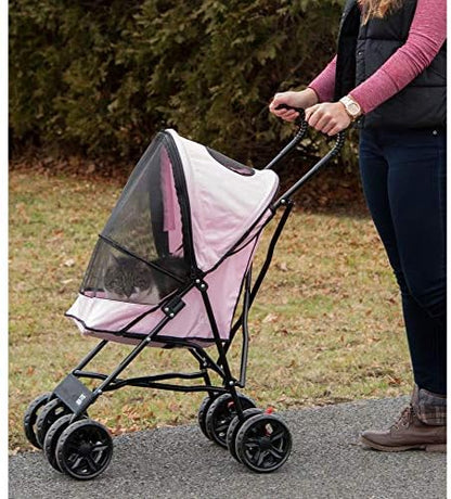 PET GEAR TRAVEL LITE PET STROLLER, PINK