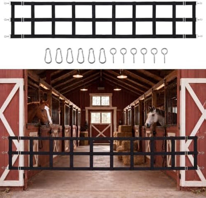 Zonon 10' x 20'' Adjustable Polyester Stall Guards for Horses, Black