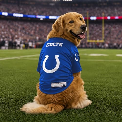 Littlearth NFL Indianapolis Colts Stretch Pet Jersey, Team Color, Medium