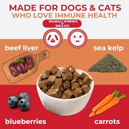 Momentum Carnivore Nutrition Freeze-Dried Antioxidant Boost Pet Food Topper – Single-Ingredient Raw Supplement – Supports Immune Health & Reduces Oxidative Stress – 3 oz Bag