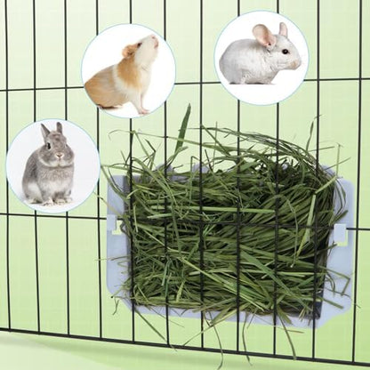 Hypeety Rabbit Hay Feeder Automatic Hay Rack for Guinea Pigs, Blue