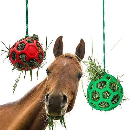 Horse Treat Ball,Goat Feeder Hanging Feeding Toy Horse Treat Hay Feeder Toy, for Horse Goat Sheep Relieve Stress (Green)