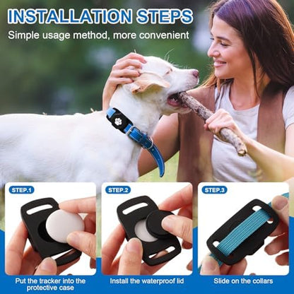 Smart Pet Tracker for Collar - Dog Tracker Pet Location Tracker with Holder