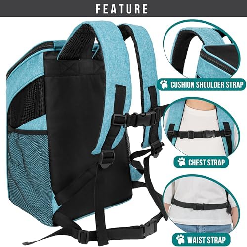 PetAmi Cat Backpack Carrier for Small Dogs and Large Cats, Airline Approved