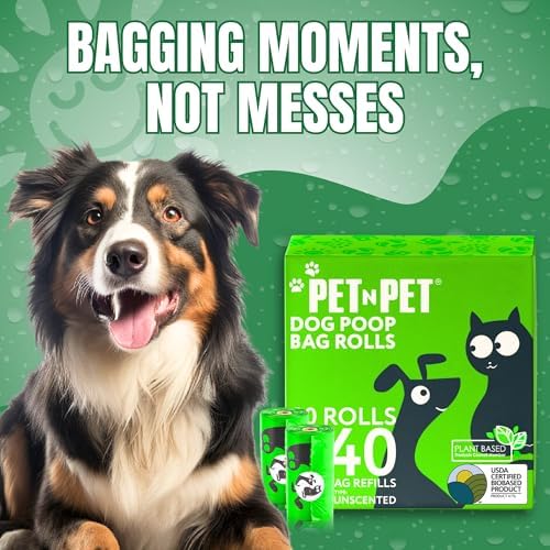 Pet N Pet Dog Poop Bags Rolls, 540 Count, Plant Based, Unscented, Green