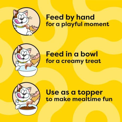 Temptations Creamy Puree Lickable Cat Treats, Variety Pack, 96 Count