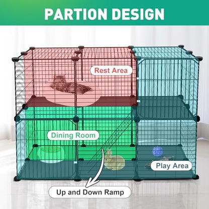 VISCOO 41 Panels Pet Playpen, 35.4" x 23.6" x 23.6" Small Animal Playpen