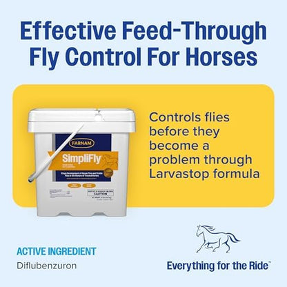 Farnam SimpliFly Feed-Thur Fly Control for Horses, 10 lb, 160 Day Supply