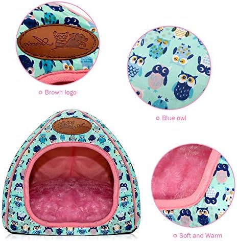 Guinea Pig Bed Hideout, Washable Hamster Cave for Small Animals