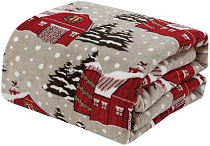 Valerian Luxury Velvet Super Soft Light Weight Blanket Prints Fleece Throw - All Year Round Home Decor, Fuzzy Warm and Cozy Throws, Couch and Gift, 50 x 60inch, SnowyBarn