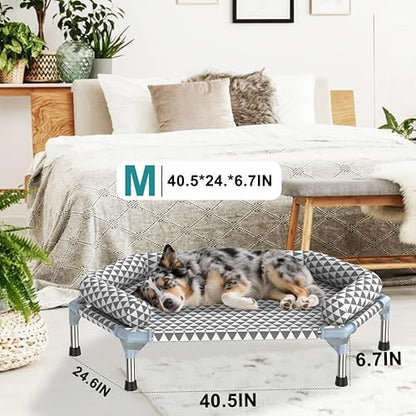 Kuntrust Orthopedic Dog Bed for Medium Dogs，U-Shaped Bolster ，Up to 100 lbs