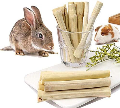 300g/10.5oz Bamboo Sticks for Rabbits - Rabbit Chew Toys for Teeth with Rabbit Treats Included - Durable Chew Sticks for Hours of Fun