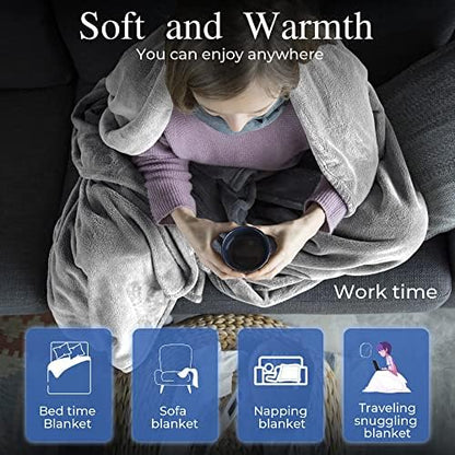 Continental Bedding Microfleece Bed Blanket – Soft Lightweight Warm Cozy Blanket for Bed & Crib – Twin 50x60, Twin XL 50x70, Crib 30x40 – Plush Fleece Throw for All Seasons - Gray
