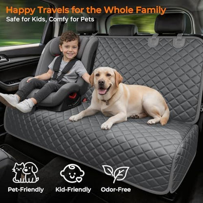 URPOWER Dog Car Seat Cover for Back Seat, Waterproof Car Seat Protector
