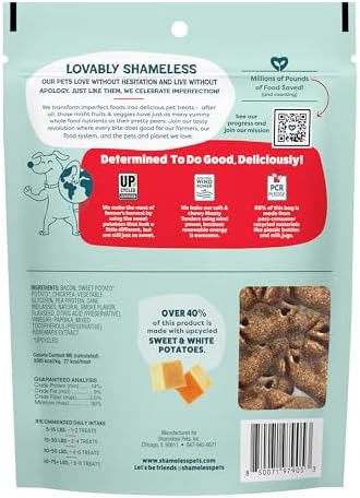 Shameless Pets Bacon Me Crazy Meaty Tenders, Soft Dog Treats, 8oz