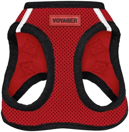 Voyager Step-in Air Dog Vest Harness - Red/Black Trim, Large