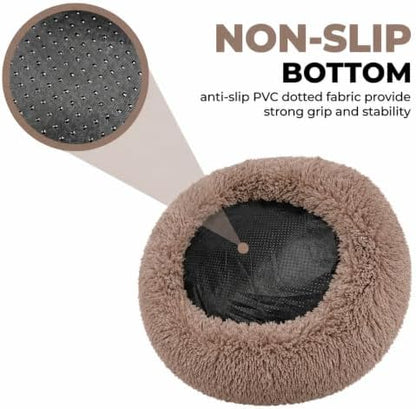 Whiskers & Friends Small Dog Bed, Fluffy Washable Puppy Bed for Small Dogs