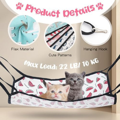 Shappy 5 Pcs Pet Hammock for Cage, Pet Hanging Bed Soft, Cute