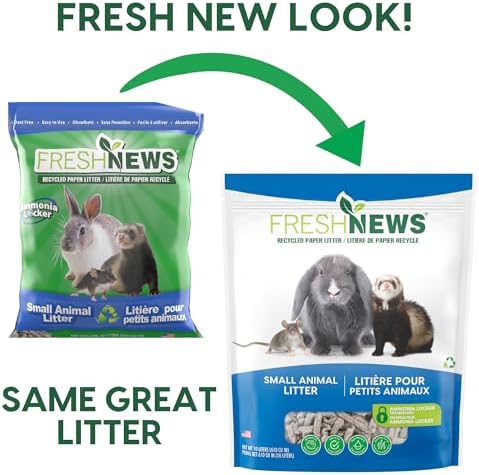 Fresh News Recycled Paper Small Animal Litter Bedding, 10 Liters