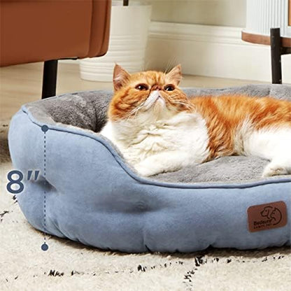 Bedsure Small Dog Bed Washable,Round Cat Beds for Indoor Cats,25in