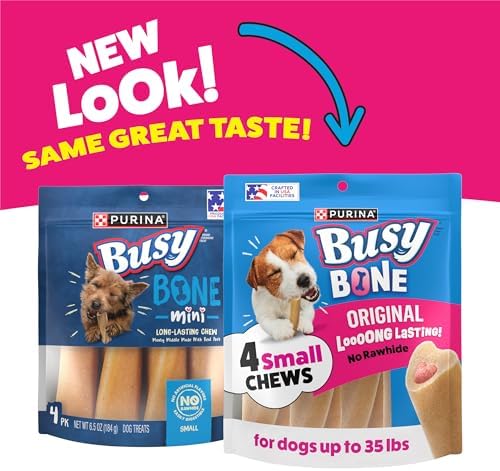 Purina Busy Bone Adult Small Dog Chew Treats, Original, (8) 4 ct Pouches