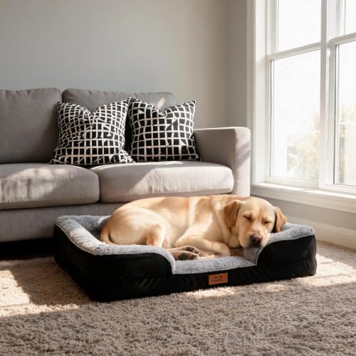 Orthopedic Extra Large Dog Bed, Memory Foam XL Dog Bed Couch, 44" L