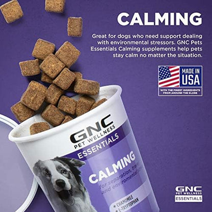 GNC Pets Essentials Calming Soft Chews for Dogs, Bacon, 60 Count, 3-Pack