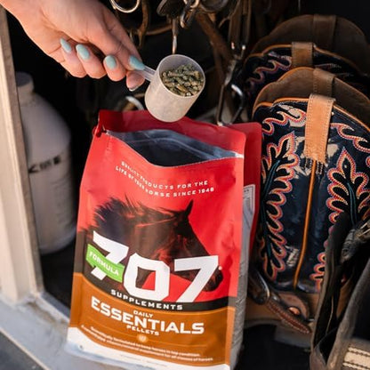 Formula 707 Daily Essentials Ration Balancer Supplement for Horses, 6 lb Bag – 48 Servings – Concentrated Complete Vitamin & Mineral Pellet