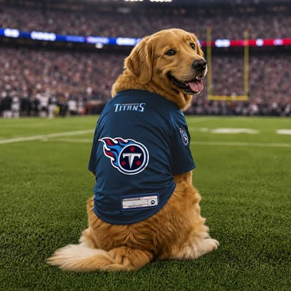 Littlearth NFL Tennessee Titans Stretch Pet Jersey, Team Color, X-Large