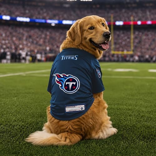 Littlearth NFL Tennessee Titans Stretch Pet Jersey, Team Color, Large